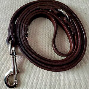 Brown Leather Dog / Pet Leash Handmade 3/4" x 6ft -Made in USA